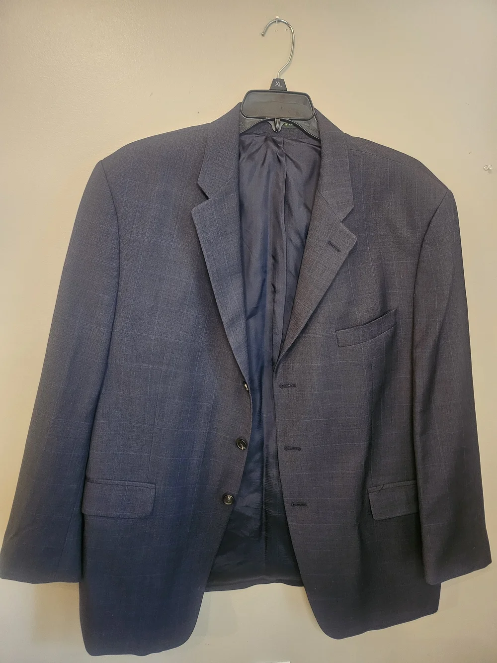 Ralph Lauren Men's Dark Navy Windowpane Sport Coat